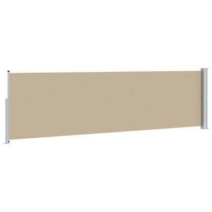 Uittrekbaar Zijscherm Beige 500 x 140 cm Polyester