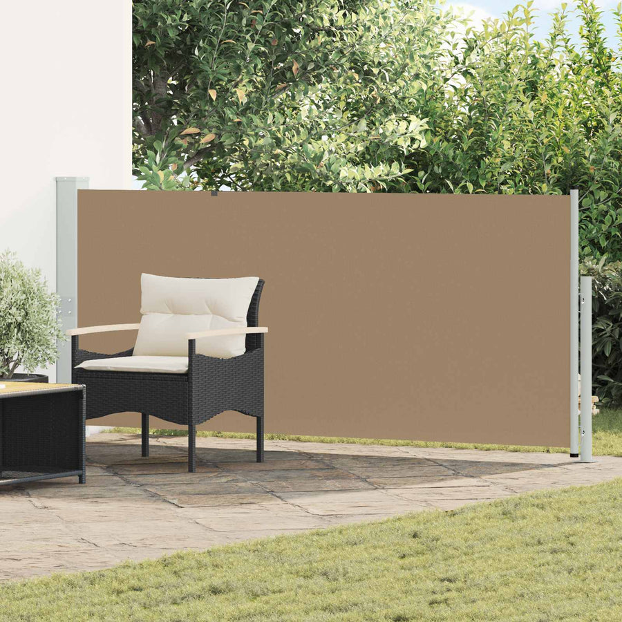 Uittrekbaar Zijscherm Taupe 500 x 140 cm Polyester