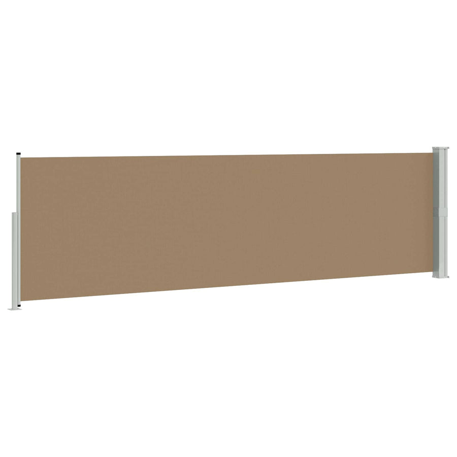 Uittrekbaar Zijscherm Taupe 500 x 140 cm Polyester