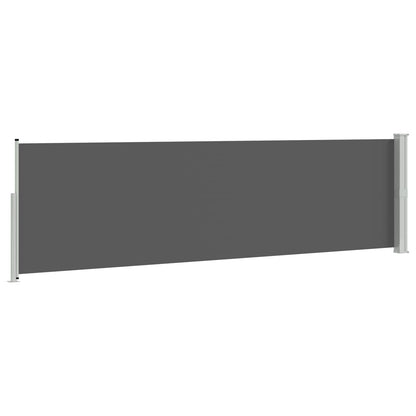 Uittrekbaar Zijscherm Antracietkleurig 500 x 140 cm Polyester