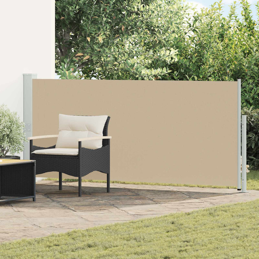 Uittrekbaar Zijscherm Beige 500 x 160 cm Polyester