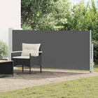 Zijscherm 600x117 cm antraciet polyester