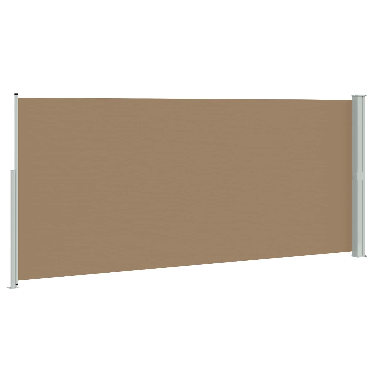 Uittrekbaar Zijscherm Taupe 600 x 200 cm Polyester