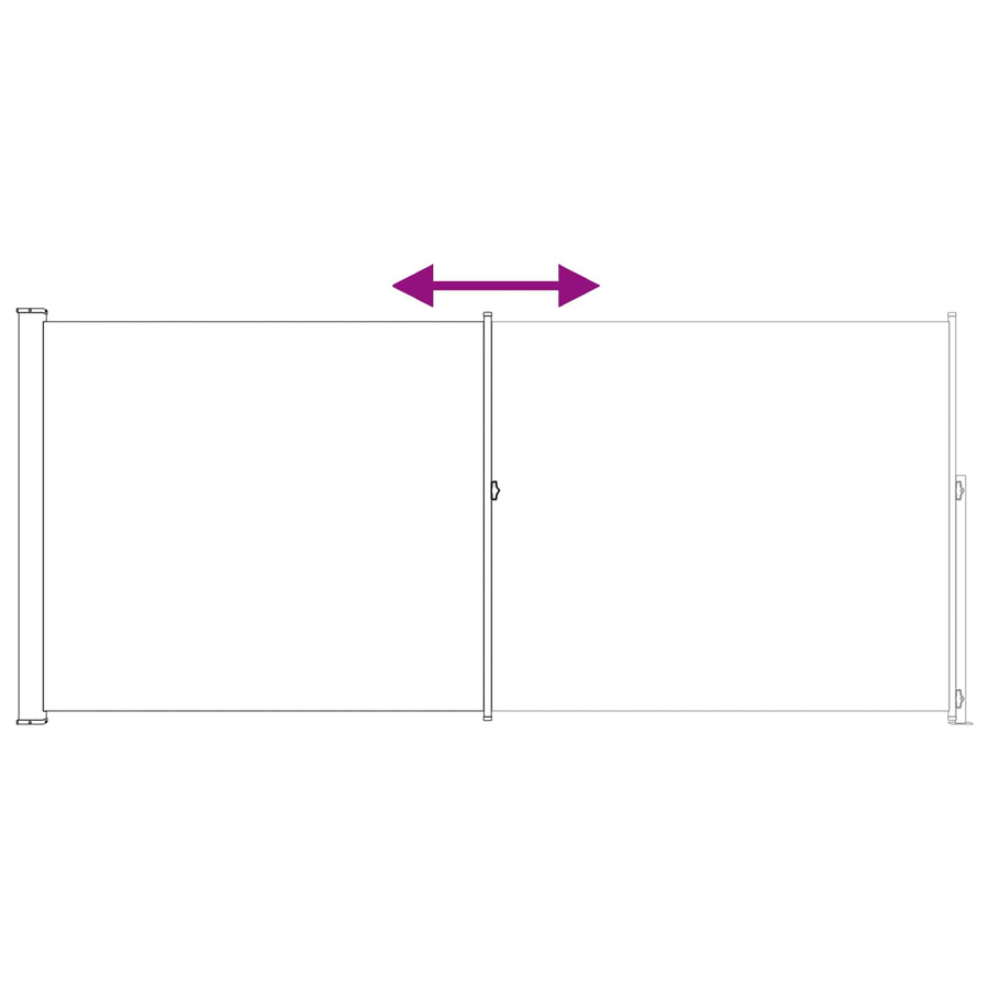 Uittrekbaar Zijscherm Taupe 600 x 200 cm Polyester
