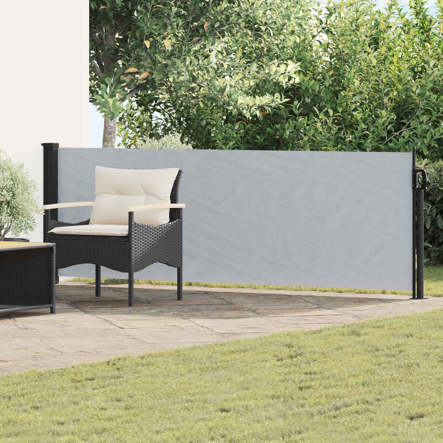 Uittrekbaar Zijscherm Grijs 300 x 100 cm Polyester