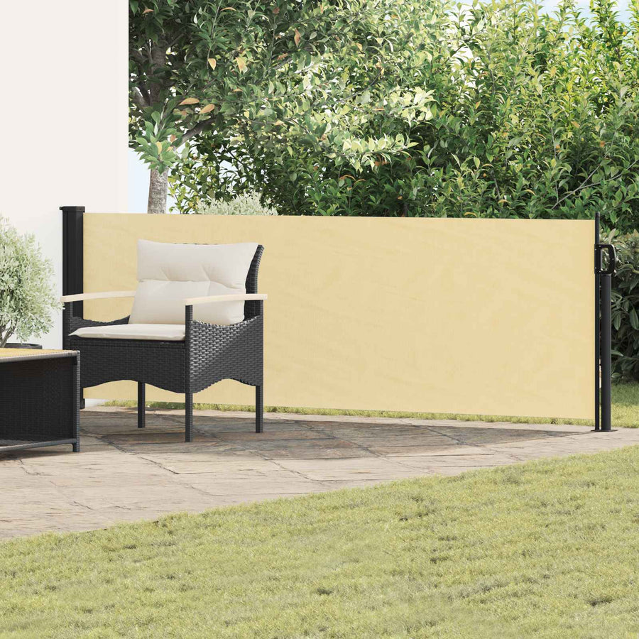 Uittrekbaar Zijscherm Zand 300 x 100 cm Polyester