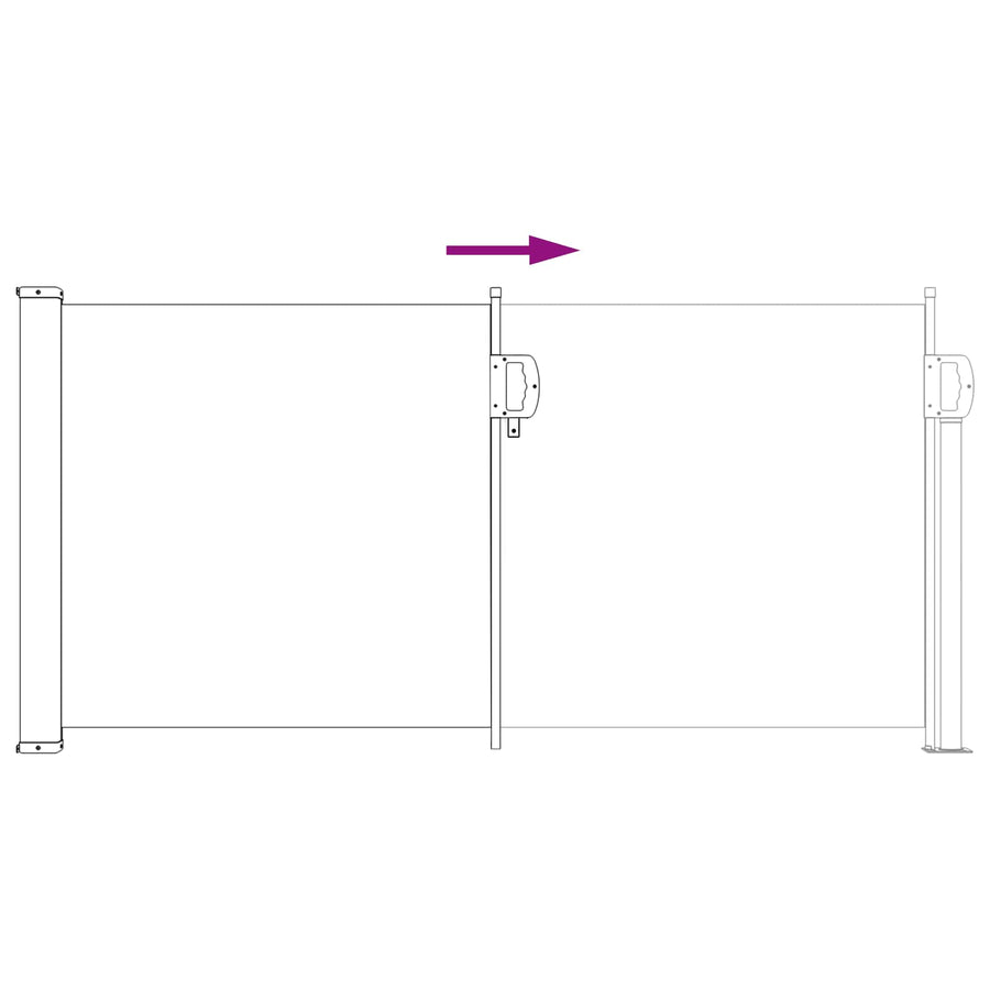 Uittrekbaar Zijscherm Zand 300 x 100 cm Polyester