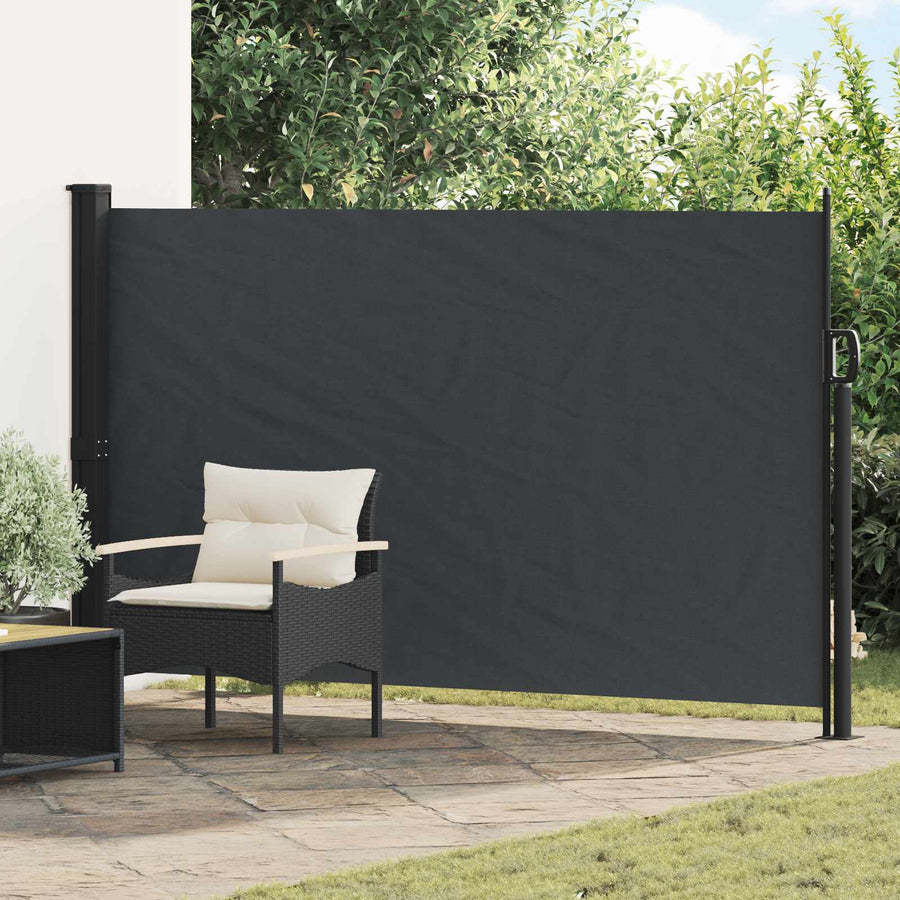 Uittrekbaar Zijscherm Zwart 300 x 170 cm Polyester