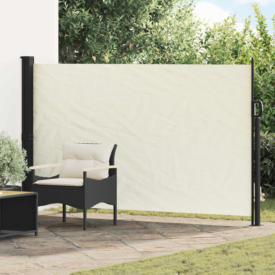 Uittrekbaar Zijscherm Crèmekleurig 300 x 170 cm Polyester