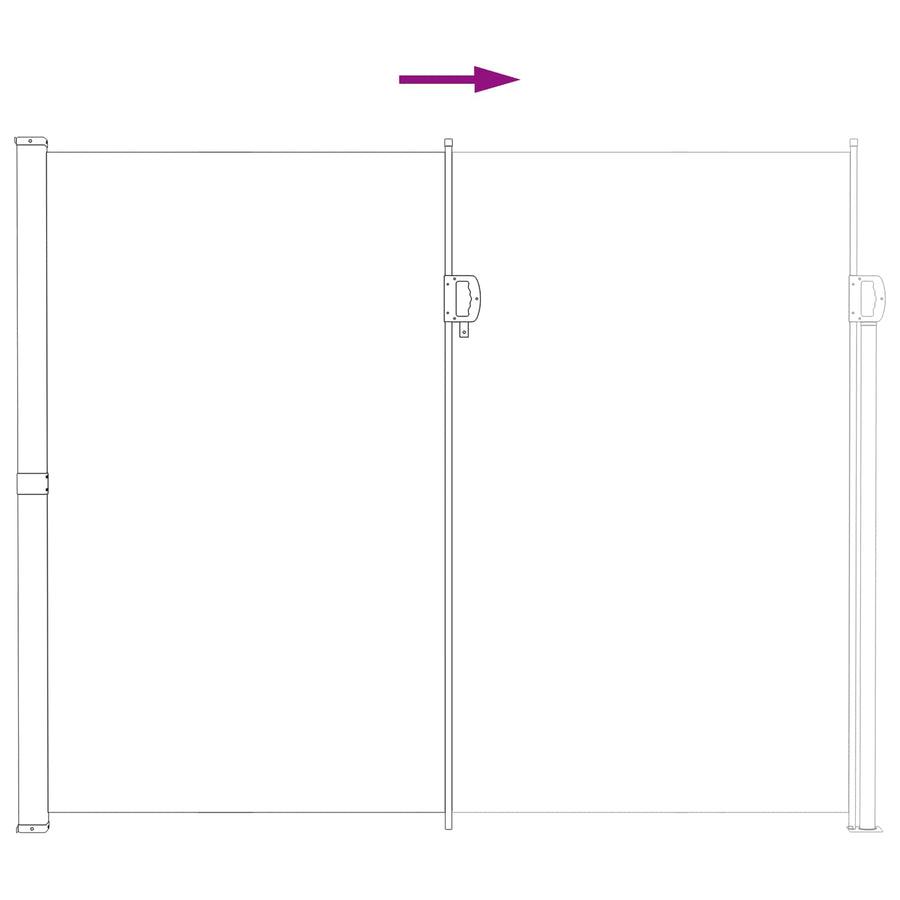 Uittrekbaar Zijscherm Zand 300 x 220 cm Polyester
