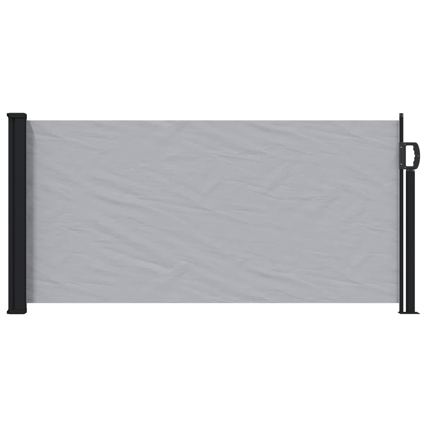 Uittrekbaar Zijscherm Grijs 500 x 100 cm Polyester