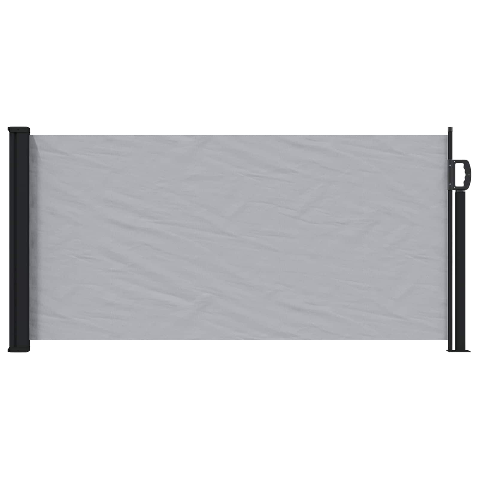 Uittrekbaar Zijscherm Grijs 500 x 100 cm Polyester