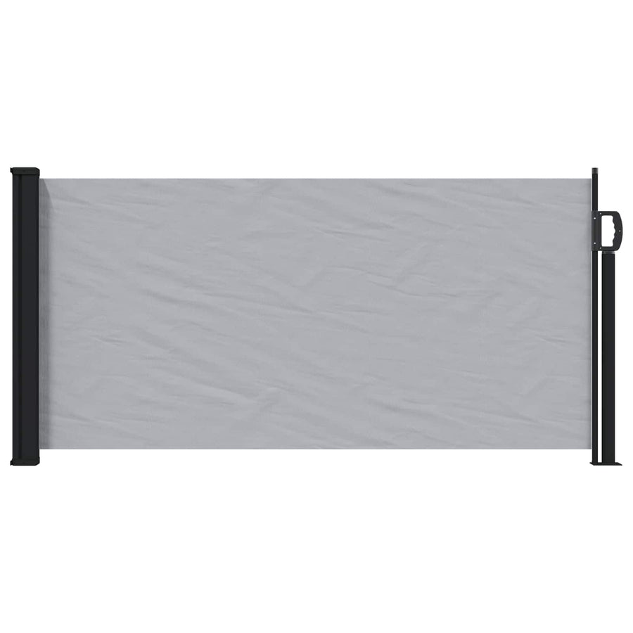 Uittrekbaar Zijscherm Grijs 500 x 100 cm Polyester