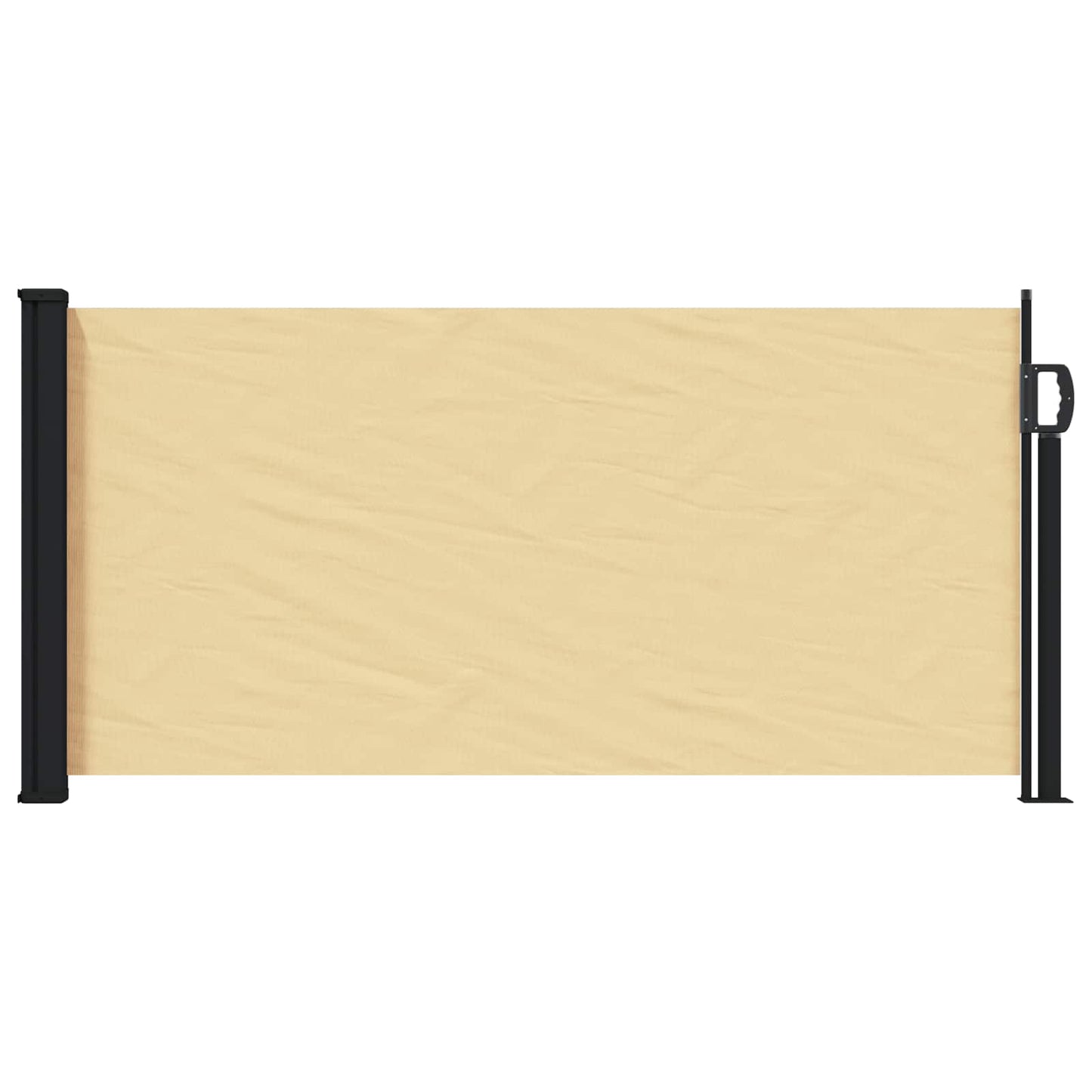 Uittrekbaar Zijscherm Zand 500 x 100 cm Polyester