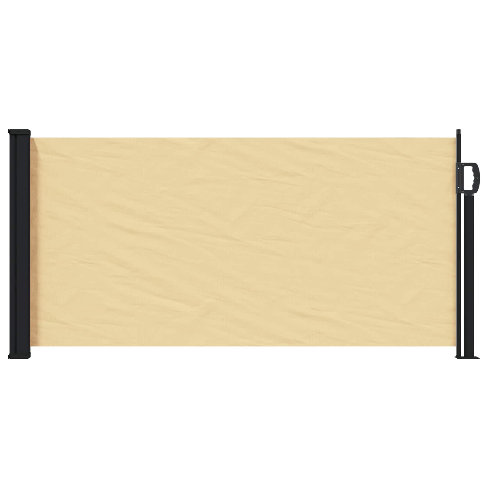 Uittrekbaar Zijscherm Zand 500 x 100 cm Polyester