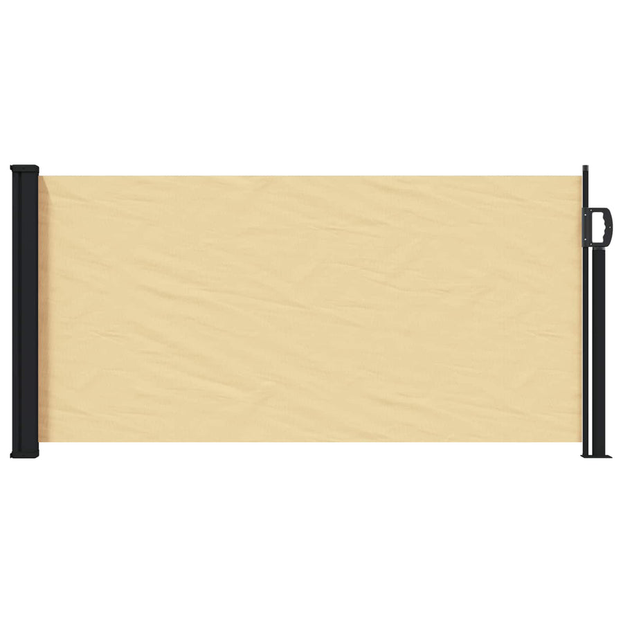 Uittrekbaar Zijscherm Zand 500 x 100 cm Polyester