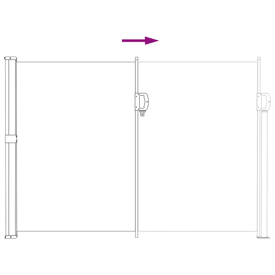 Uittrekbaar Zijscherm Zand 500 x 120 cm Polyester