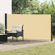 Uittrekbaar zijscherm 500x140 cm zand polyester