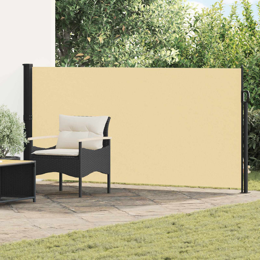 Uittrekbaar Zijscherm Zand 500 x 160 cm Polyester