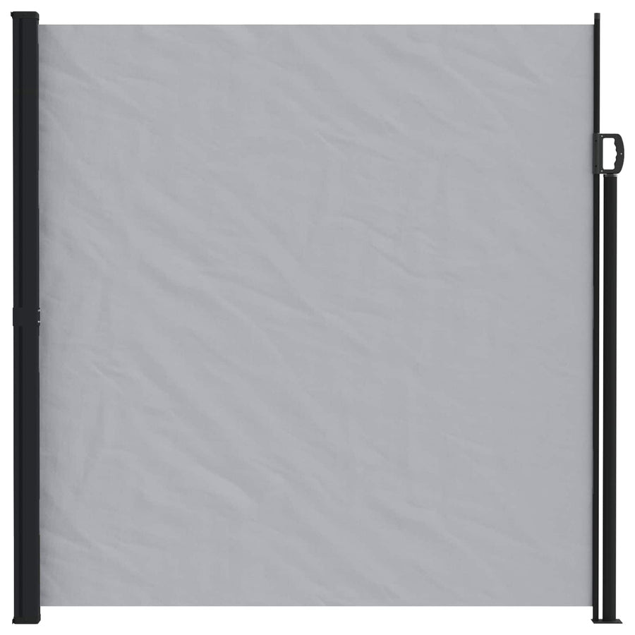 Uittrekbaar Zijscherm Grijs 500 x 200 cm Polyester