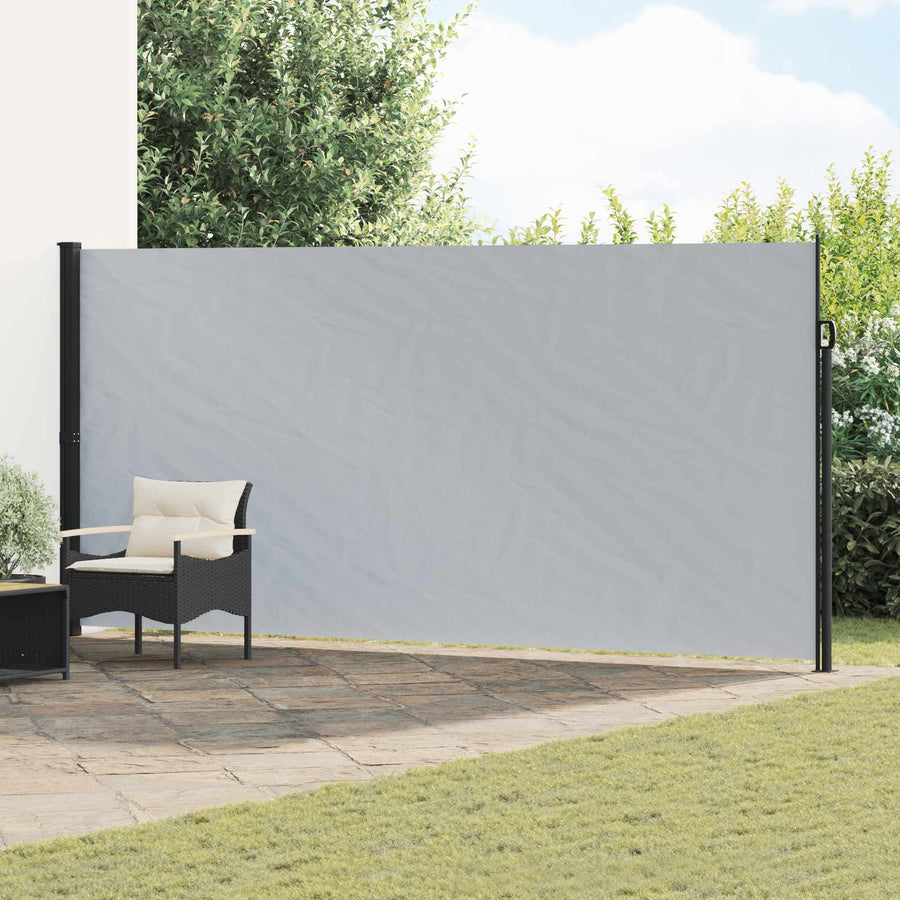 Uittrekbaar Zijscherm Grijs 600 x 180 cm Polyester