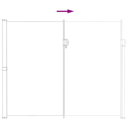 Uittrekbaar Zijscherm Grijs 600 x 220 cm Polyester