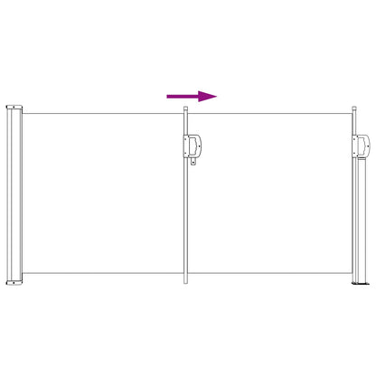 Uittrekbaar Zijscherm Antracietkleurig 300 x 100 cm Polyester