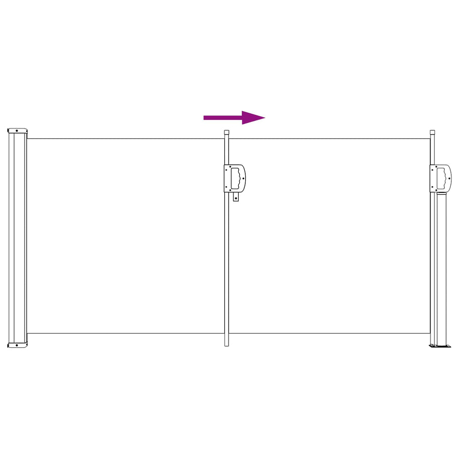 Uittrekbaar Zijscherm Antracietkleurig 300 x 100 cm Polyester