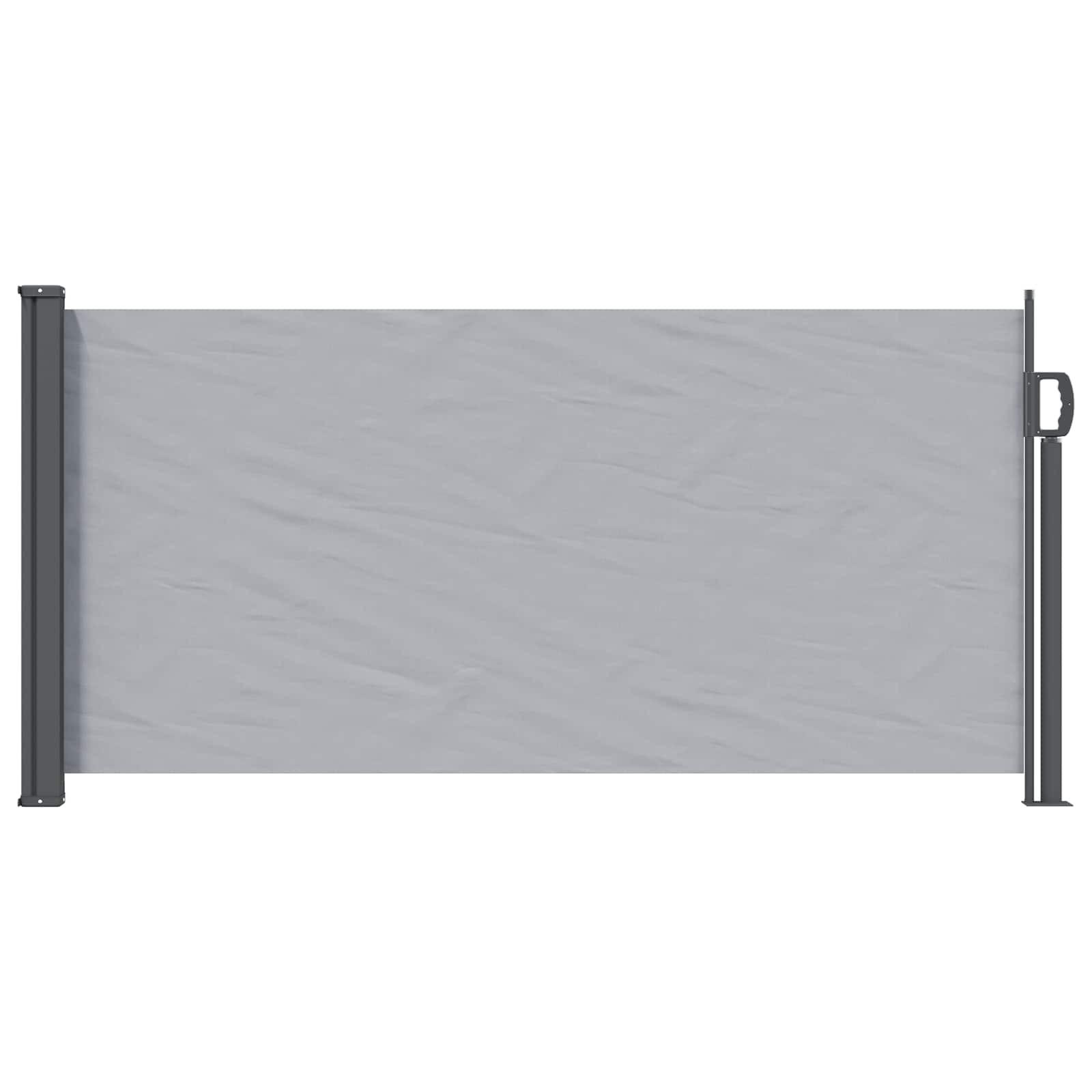 Uittrekbaar Zijscherm 300 x 100 cm Polyester Rechthoekig Grijs