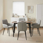 Eetkamerstoelen 4 stuks fluweel lichtgrijs 57x50x85 cm