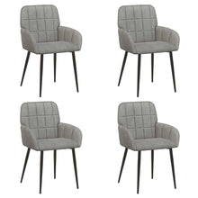 Eettafelstoelen 4 pcs fluweel Lichtgrijs 57 x 50 x 85 cm