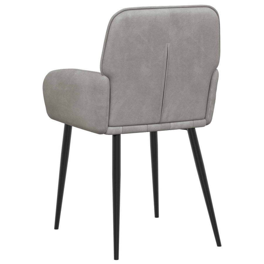 Eettafelstoelen 4 pcs fluweel Lichtgrijs 57 x 50 x 85 cm