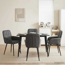 Eettafelstoelen 4 pcs fluweel Donkergrijs 57 x 50 x 85 cm