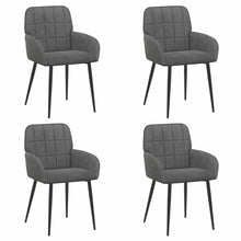 Eettafelstoelen 4 pcs fluweel Donkergrijs 57 x 50 x 85 cm