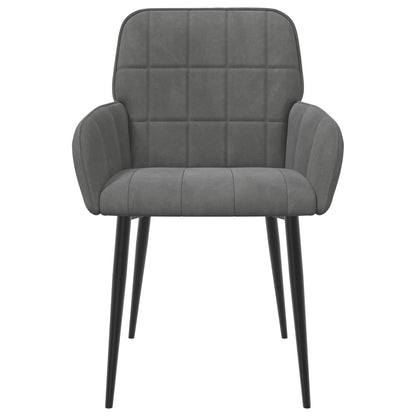 Eettafelstoelen 4 pcs fluweel Donkergrijs 57 x 50 x 85 cm