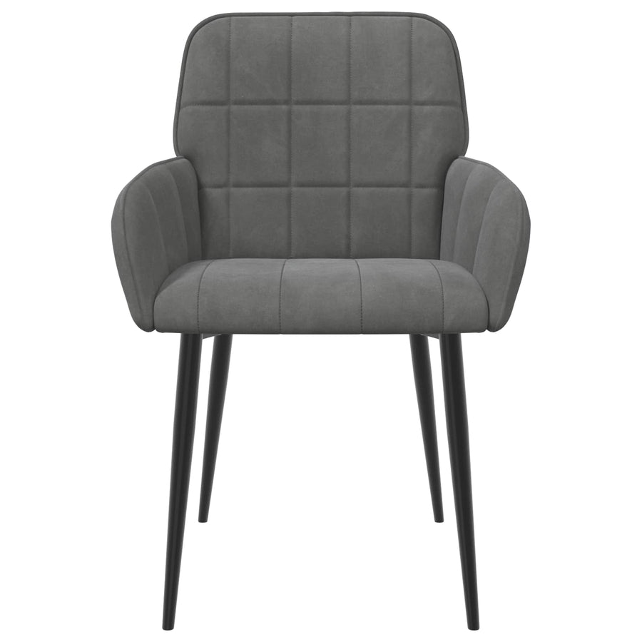 Eettafelstoelen 4 pcs fluweel Donkergrijs 57 x 50 x 85 cm