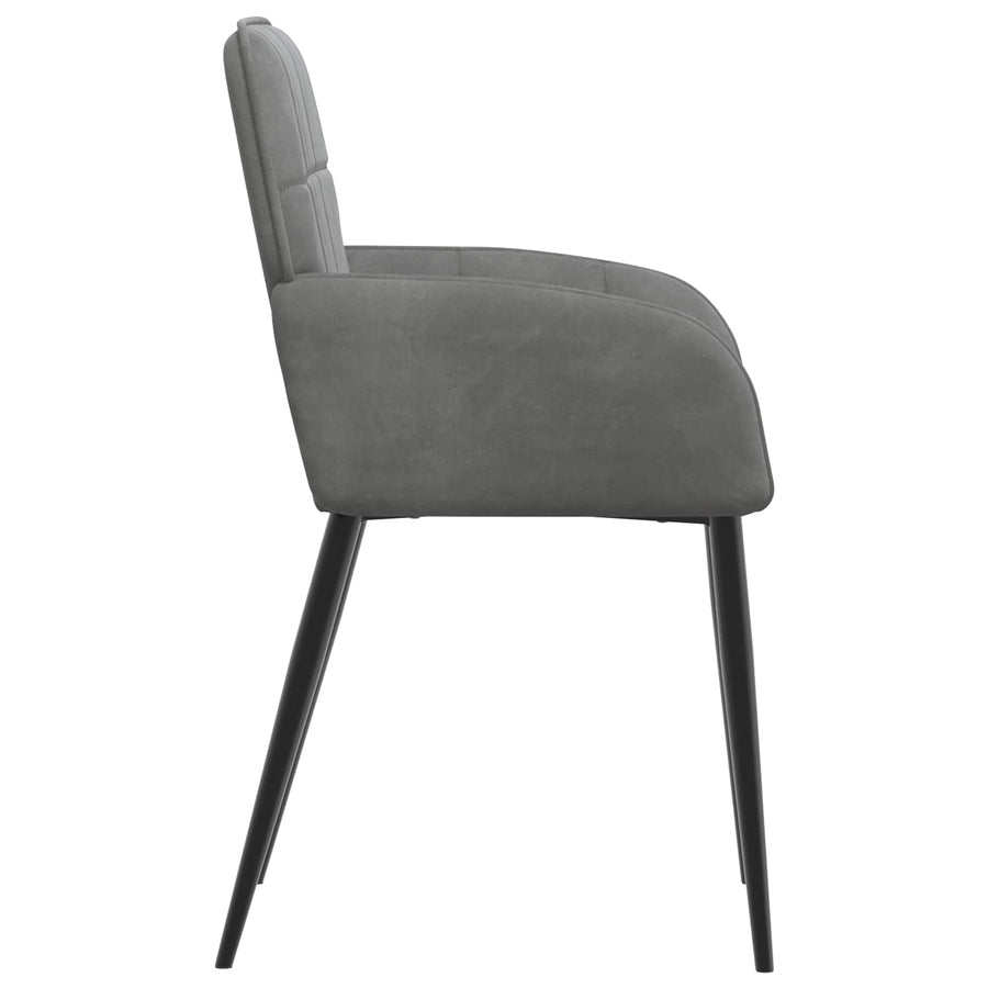 Eettafelstoelen 4 pcs fluweel Donkergrijs 57 x 50 x 85 cm