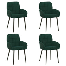 Eettafelstoelen 4 pcs fluweel Donkergroen 57 x 50 x 85 cm