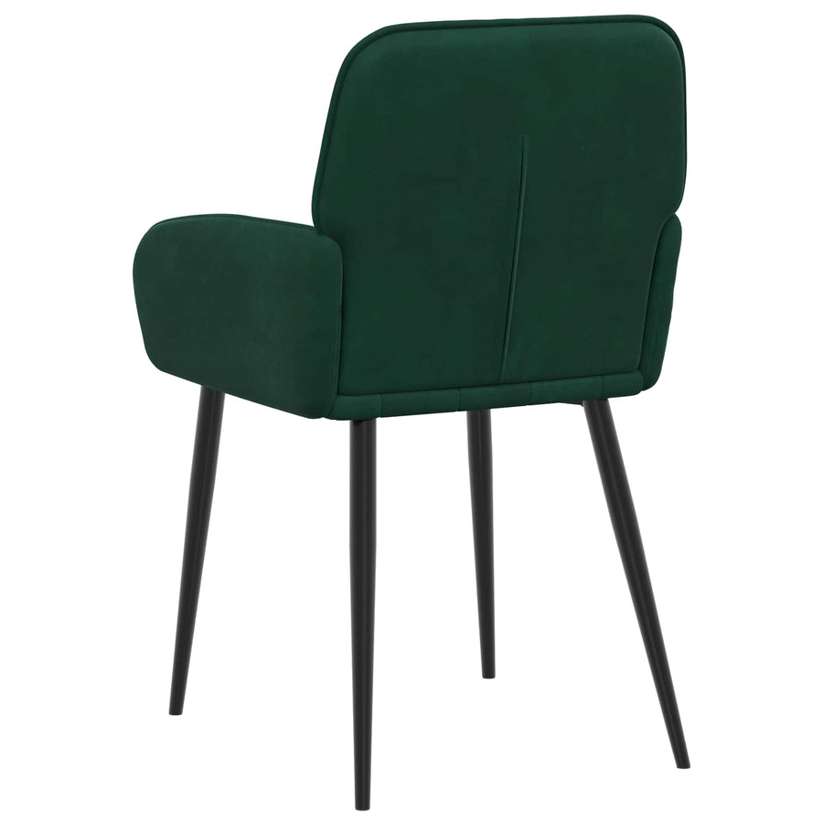 Eettafelstoelen 4 pcs fluweel Donkergroen 57 x 50 x 85 cm