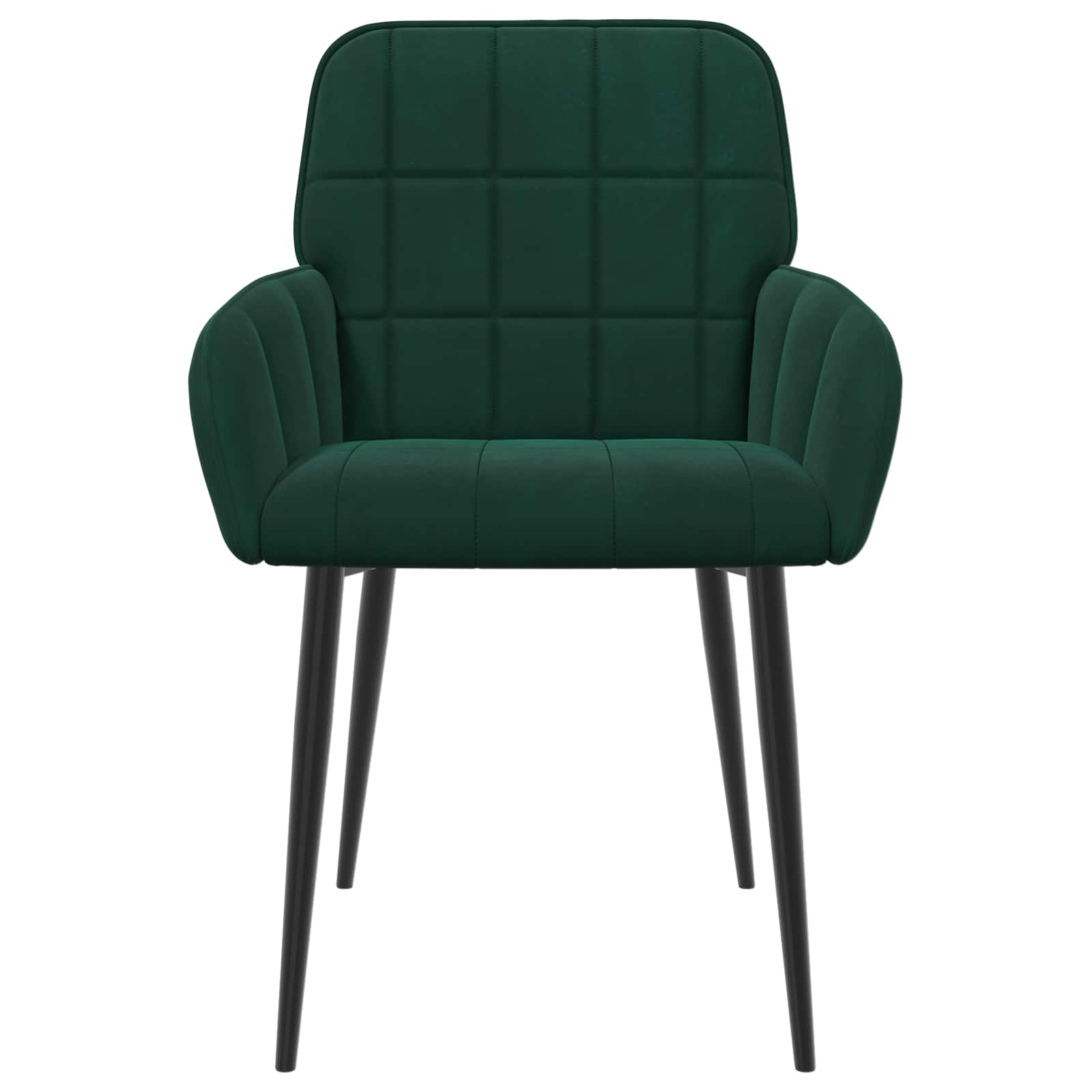 Eettafelstoelen 4 pcs fluweel Donkergroen 57 x 50 x 85 cm