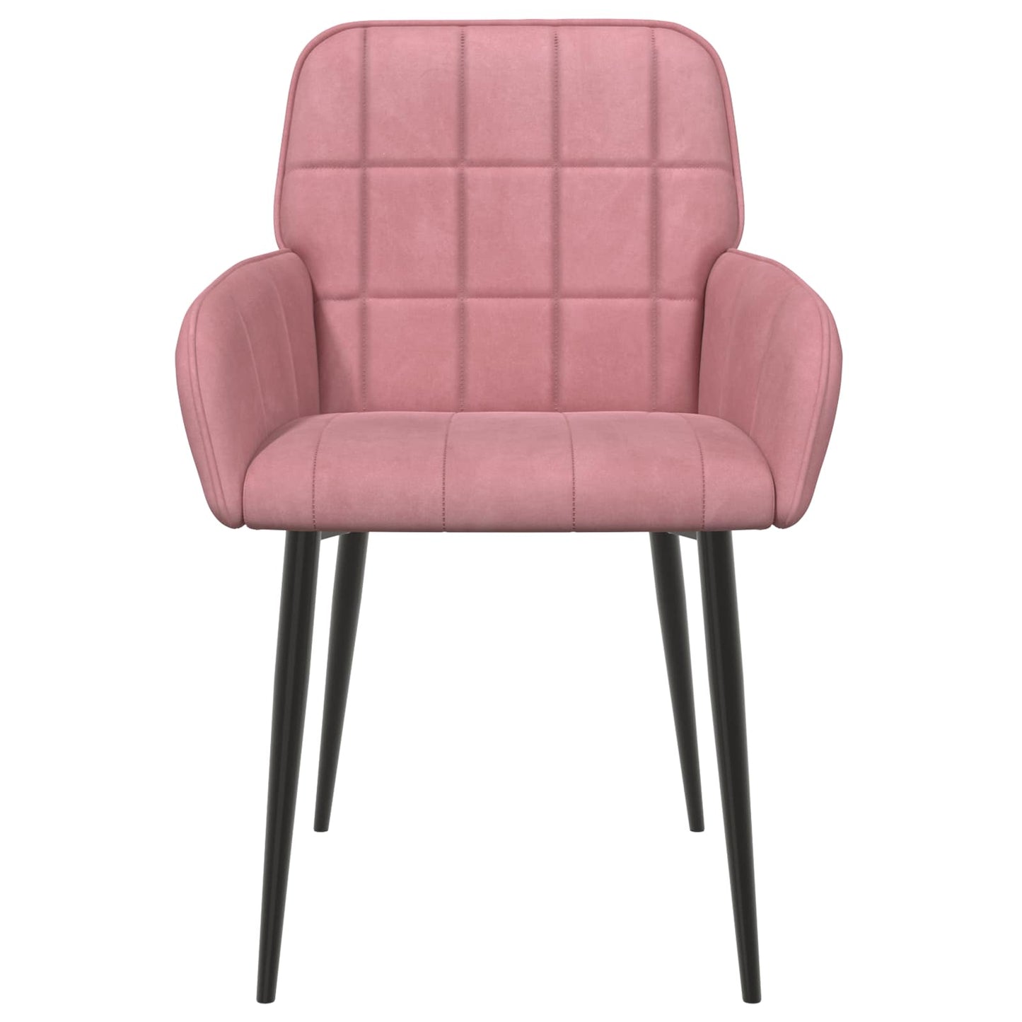 Eettafelstoelen 4 pcs fluweel Roze 57 x 50 x 85 cm