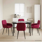 Eettafelstoelen 4 pcs fluweel Wijnrood 57 x 50 x 85 cm