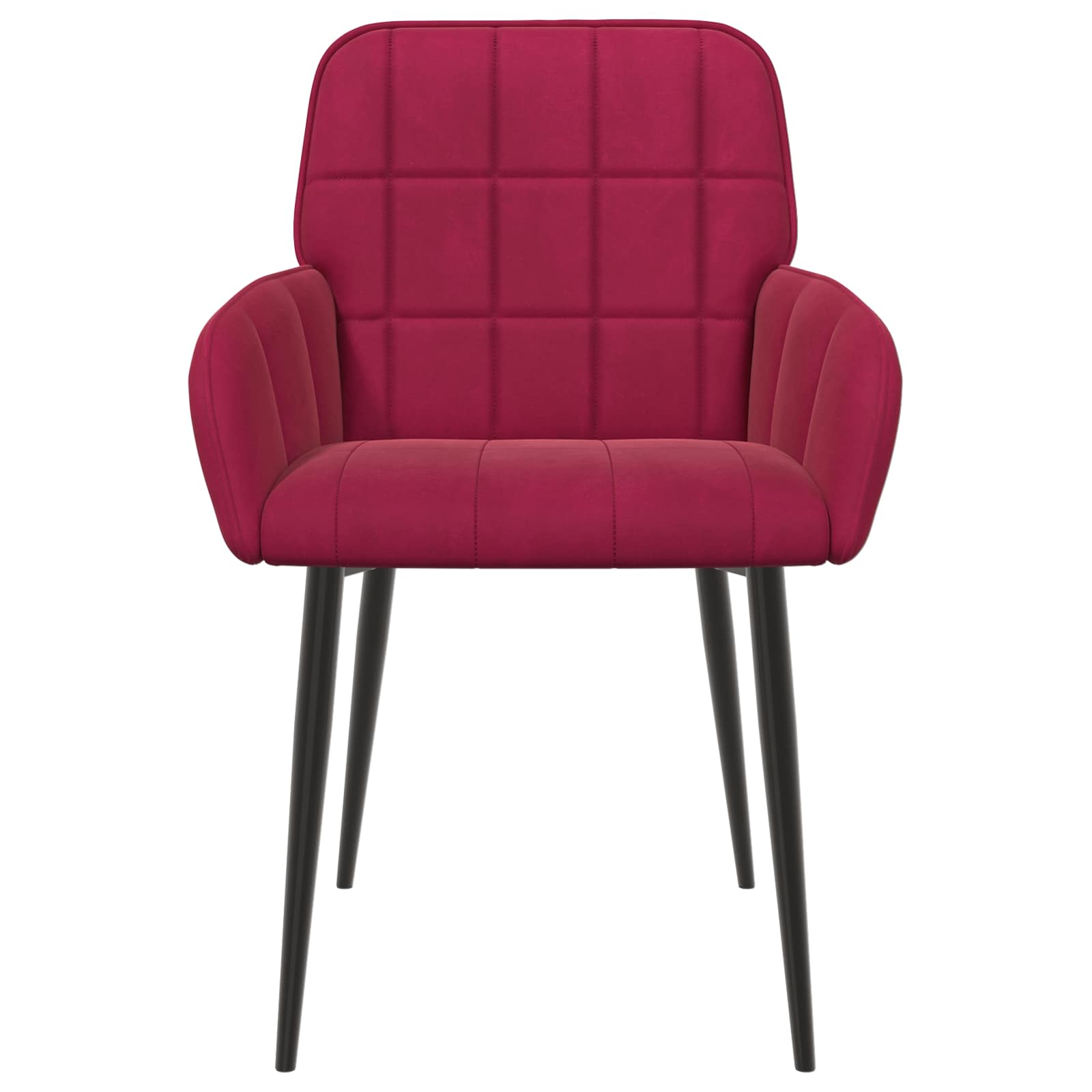 Eettafelstoelen 4 pcs fluweel Wijnrood 57 x 50 x 85 cm