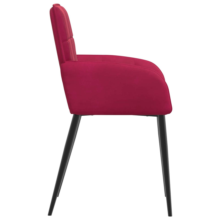Eettafelstoelen 4 pcs fluweel Wijnrood 57 x 50 x 85 cm