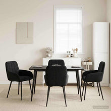 Eettafelstoelen 4 pcs fluweel Zwart 57 x 50 x 85 cm