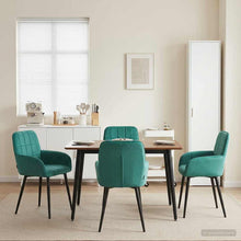 Eettafelstoelen 4 pcs fluweel Turquoise 57 x 50 x 85 cm