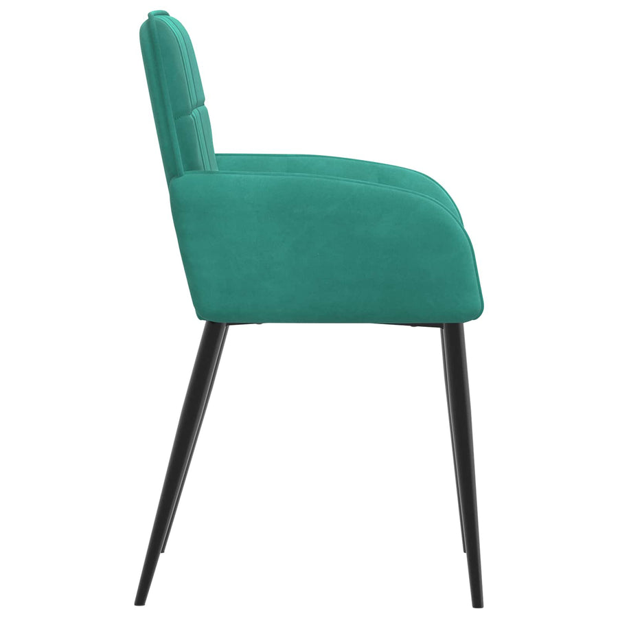 Eettafelstoelen 4 pcs fluweel Turquoise 57 x 50 x 85 cm