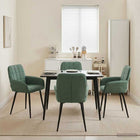 Eettafelstoelen 4 pcs fluweel Zeegroen 57 x 50 x 85 cm