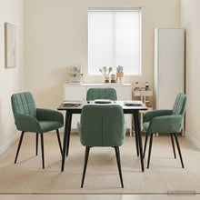 Eettafelstoelen 4 pcs fluweel Zeegroen 57 x 50 x 85 cm