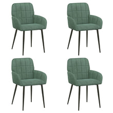 Eettafelstoelen 4 pcs fluweel Zeegroen 57 x 50 x 85 cm